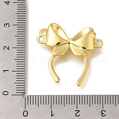 Rack Plating Brass Bowknot Connector Charms&nbsp;KK-I716-27G