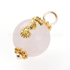 Natural Rose Quartz & Amethyst & Lapis Lazuli Pendants&nbsp;X-PALLOY-JF00591