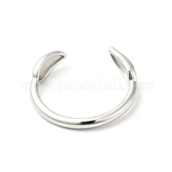 Non-Tarnish 304 Stainless Steel Leaf Open Cuff Ring for Women&nbsp;RJEW-I085-21P
