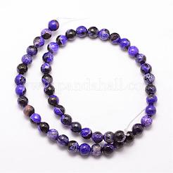 Natural Fire Crackle Agate Bead Strands&nbsp;G-K166-06F-8mm-01