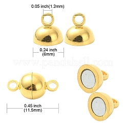 20 Sets 2 Colors Brass Magnetic Clasps&nbsp;KK-CJ0001-84