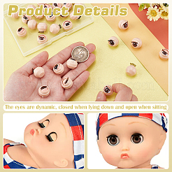 16Pairs 4D ABS Doll Craft Cartoon Movable Eye&nbsp;DOLL-PH0001-54A