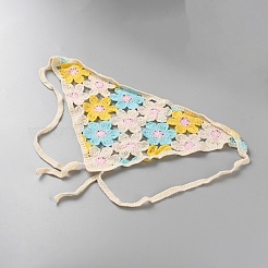 Cotton Knitted Triangle Headscarf&nbsp;AJEW-WH20001-82C