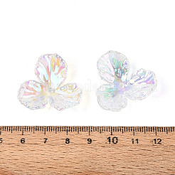 UV Plated Rainbow Acrylic Bead Caps&nbsp;OACR-N158-01