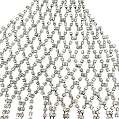 Alloy Full Crystal Rhinestone Mesh Chest Tassel Body Chains for Women&nbsp;FS-WGC0CE6-01