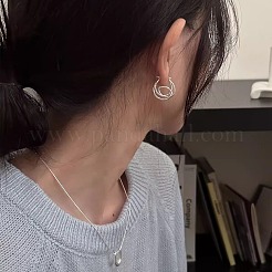 Brass Intertwine Line Hoop Earrings&nbsp;FS-WG6BDC5-02