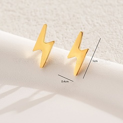 201 Stainless Steel Lightning Bolt Stud Earrings&nbsp;NS8933