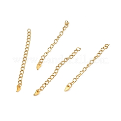 Ion Plating(IP) 304 Stainless Steel Curb Chain Extenders&nbsp;STAS-P320-01G