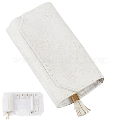 Imitation Leather Glitter Powder Travel Jewelry Storage Rolls for Earrings Rings Bracelets Necklaces&nbsp;ABAG-WH20005-74B