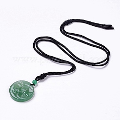 Gemstone Sun with Star Pendant Necklace with Nylon Cord for Women&nbsp;G-G993-A