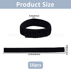 16Pcs Polyester & Nylon Elastic Straps with Hook and Loop Fastener&nbsp;AJEW-FH0007-61A