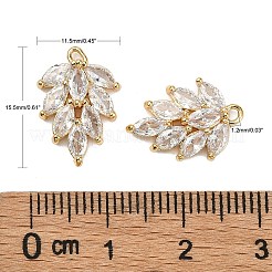 Brass Micro Pave Cubic Zirconia Pendants&nbsp;X-KK-S348-502-NF