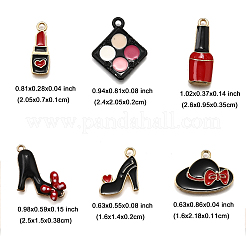 12Pcs 6 Styles Alloy Enamel Charms&nbsp;ENAM-FP0002-83