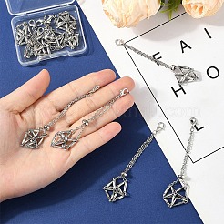 10Pcs 304 Stainless Steel Macrame Pouch Pendant Decorations&nbsp;HJEW-YW00109