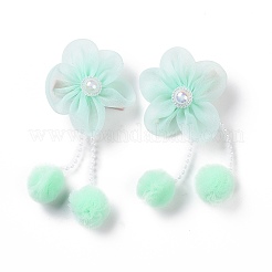 Flower Cloth Metallic Alligator Hair Clips&nbsp;PHAR-D013-01E