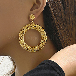 Alloy Circle Hollow Stud Earrings&nbsp;OL8741