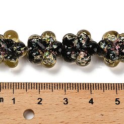 Handmade Dichroic Foil Glass Beads Strands&nbsp;DICH-U001-04A