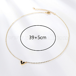 Golden Brass Heart Pendant Necklace for Women&nbsp;LS-WZ0134-1-1