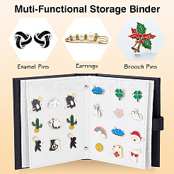 Imitation Leather Earring Displays Storage Book&nbsp;EDIS-WH0022-45B