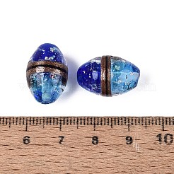 Luminous Handmade Gold Sand Lampwork Beads&nbsp;FOIL-N035-01A