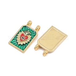 Brass Enamel Pendants&nbsp;X-KK-B157-28C-G
