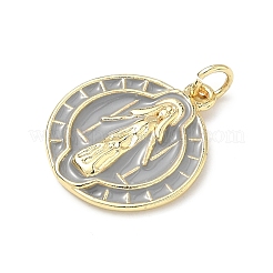 Brass Enamel Pendants&nbsp;LS-KK-H255-05G-01