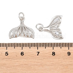 Brass Clear Cubic Zirconia Pendants&nbsp;KK-B186-02P