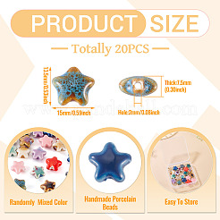 20Pcs Handmade Porcelain Beads&nbsp;PORC-TA0001-30