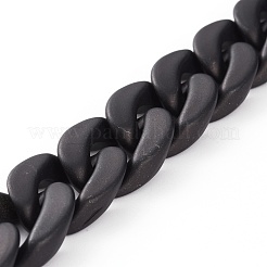 Handmade Spray Painted Acrylic Curb Chains&nbsp;AJEW-JB00894-03