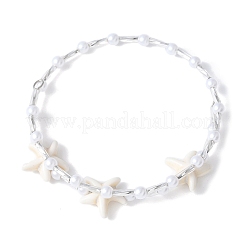 Synthetic Turquoise Beaded Bangles&nbsp;BJEW-JB11588-02