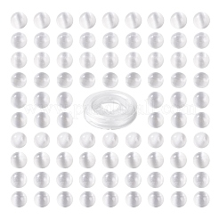 100Pcs 8mm Natural Selenite Beads&nbsp;DIY-LS0002-17