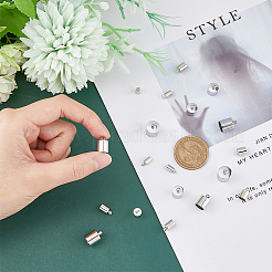 120Pcs 6 Sizes Brass Cord Ends&nbsp;KK-FH0006-42P