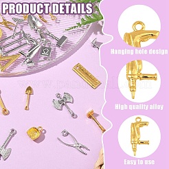 20Pcs 20 Style Rack Plating Alloy Pendants&nbsp;FIND-YW0007-52