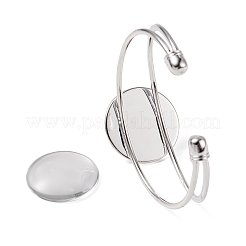 DIY Blank Dome Bangle Making Kit&nbsp;DIY-FS0003-50S