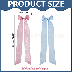 24Pcs 2 Colors Polyester Bowknot for Candle Decoration&nbsp;HJEW-AR00027