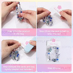 160Pcs 4 Colors Paper Foldable Header Cards&nbsp;CDIS-SP0001-22