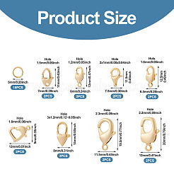 16Pcs 8 Styles Brass Lobster Claw Clasps&nbsp;KK-TA0003-04
