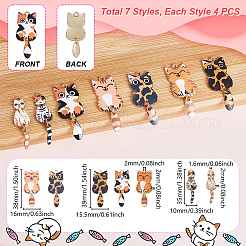 28Pcs 7 Styles Alloy Enamel Pendants&nbsp;FIND-GA0005-53