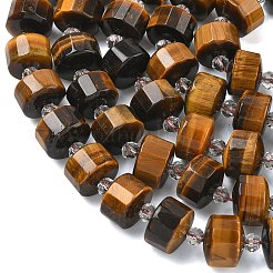 Natural Tiger Eye Beads Strands&nbsp;G-G453-G04-7x12mm