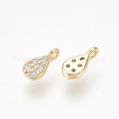 Brass Micro Pave Cubic Zirconia Charms&nbsp;X-KK-S350-298