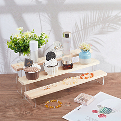 3-Tier Assembled Transparent Acrylic Organizer Display Risers&nbsp;ODIS-WH0029-89B-01