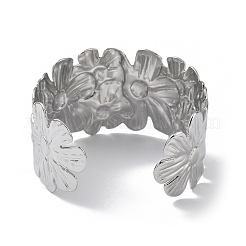 304 Stainless Steel Cuff Bangles for Women&nbsp;BJEW-Z078-17P