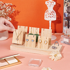 Wood Earring Display Stands&nbsp;EDIS-WH0029-20A