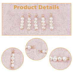 16Pcs Natural Cultured Freshwater Pearl Copper Wire Pendants&nbsp;PALLOY-FH00010
