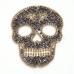 Skull Rhinestone Patches&nbsp;DIY-WH0199-35C