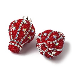Crown Hot Air Balloon Acrylic Rhinestone Beads&nbsp;OACR-S048-03E