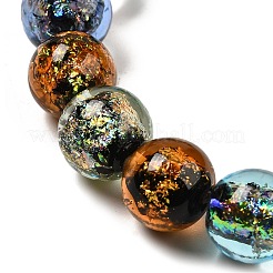 Handmade Dichroic Foil Glass Beads Strands&nbsp;DICH-U001-05J