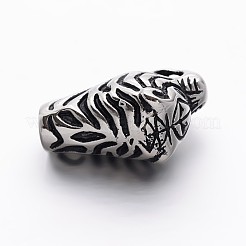 Stainless Steel Large Hole Beads&nbsp;STAS-M194-03