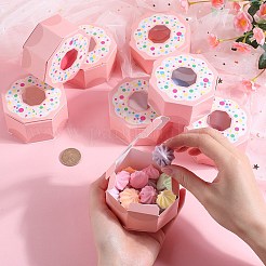 Hexagon Donut Cardboard Boxes&nbsp;CON-WH0019-18B