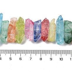 Natural Dyed Quartz Pointed Stick Beads Strands&nbsp;G-G791-15-01